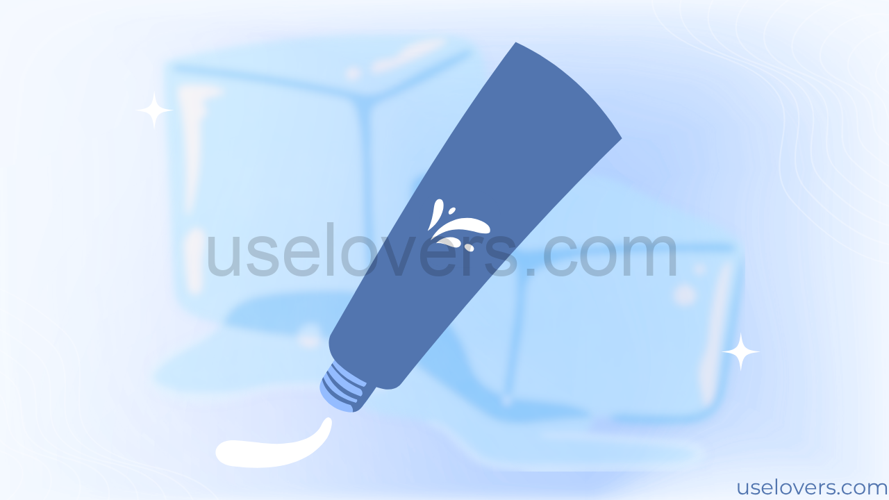 gel lubrificante com cubos de gelo atrás para representar géis para sexo oral que esfriam