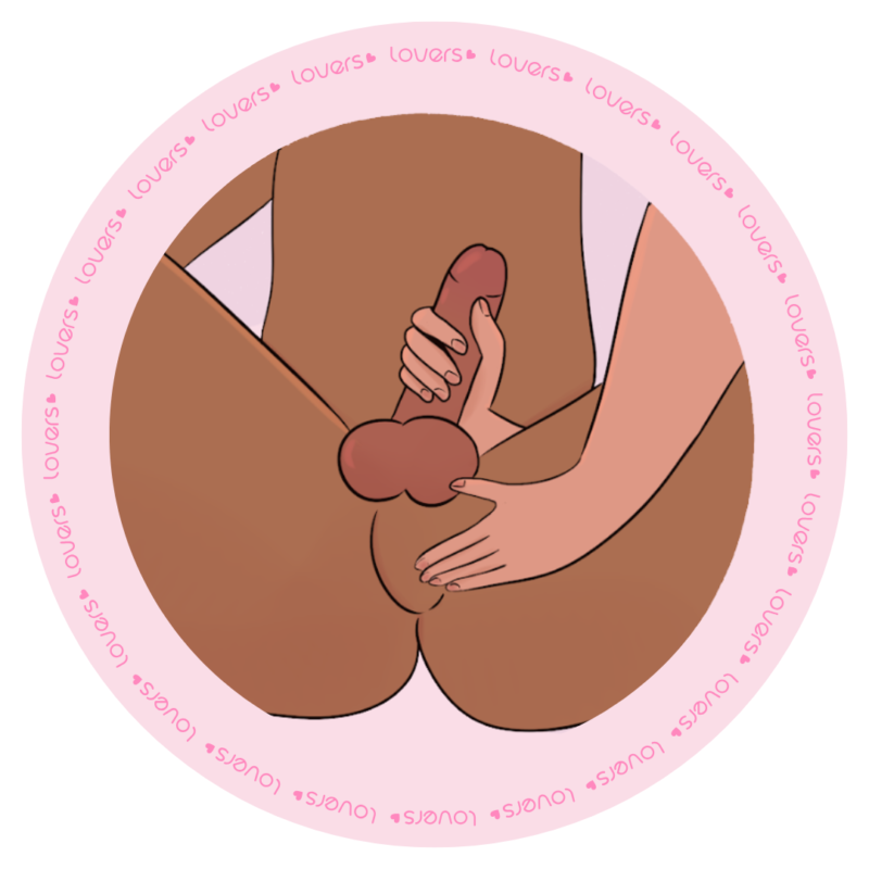 Na imagem temos uma pélvis masculina, sendo estimulada na região do períneo