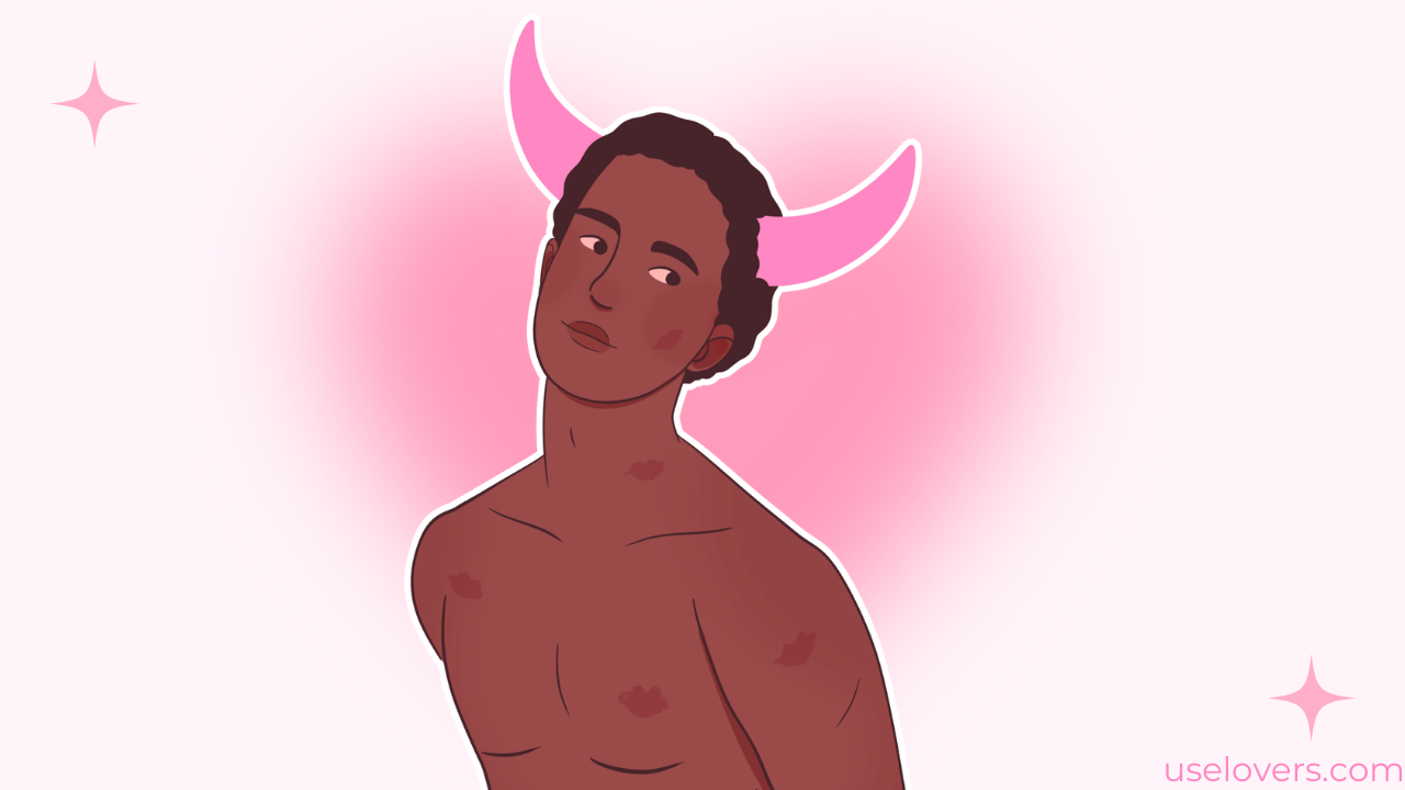 homem com chifres de cuckold