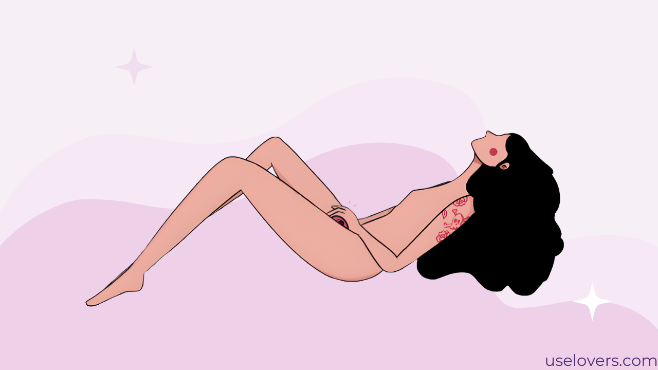 mulher deitada com joelhos flexionados