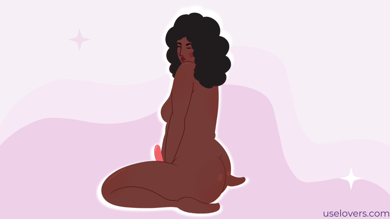 mulher sentada se masturbando