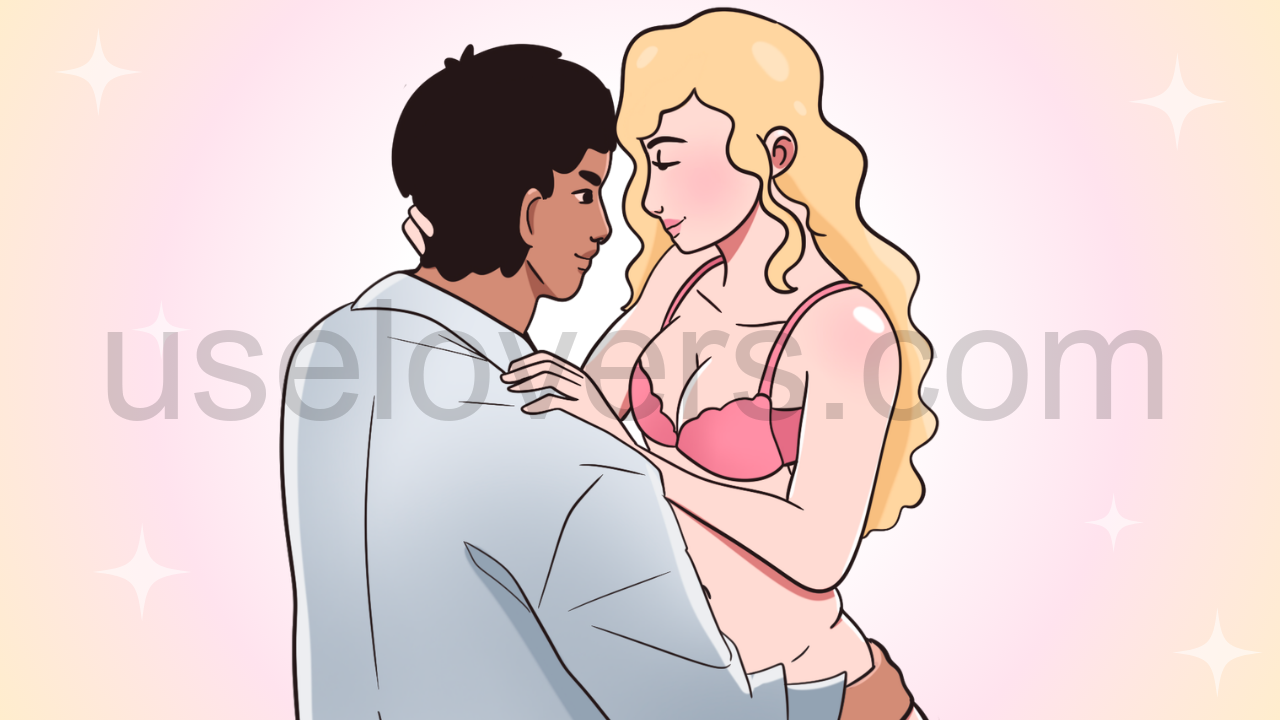mulher de lingerie abraçando o homem